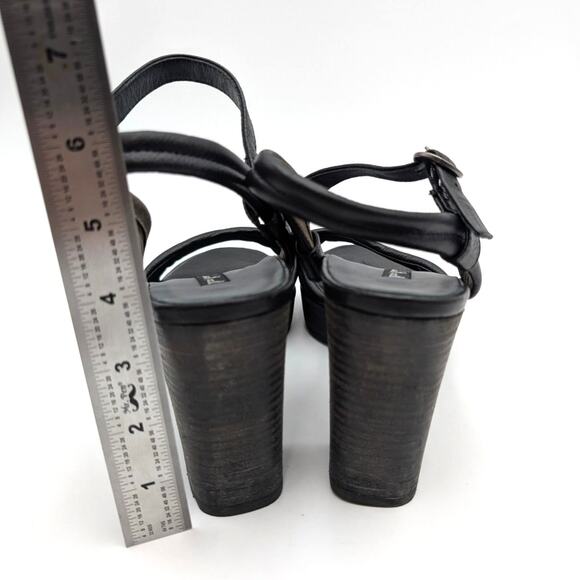 Paul Green Leslie Platform Sandal Ankle Strap Women's Black Size US9/UK7 EU40 - Picture 5 of 13